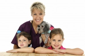 Vet, Dog And Children