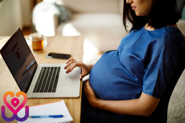 Pregnant woman at work